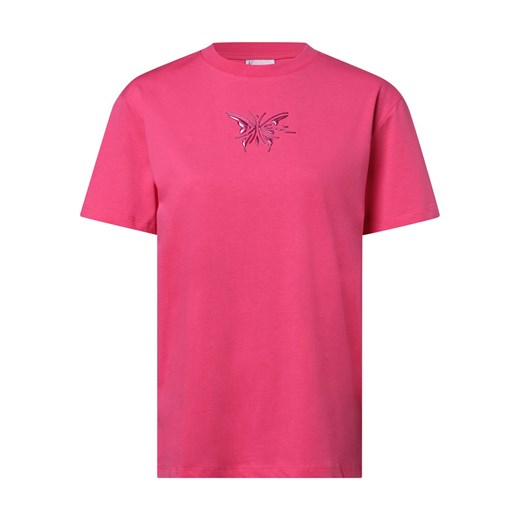 Karl Kani T-shirt damski Kobiety Bawełna wyrazisty róż nadruk ze sklepu vangraaf w kategorii Bluzki damskie - zdjęcie 158049636