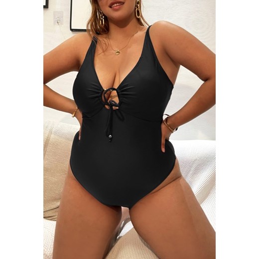 Strój kąpielowy jednoczęściowy RELMIA BLACK 4XL wyprzedaż Ivet Shop