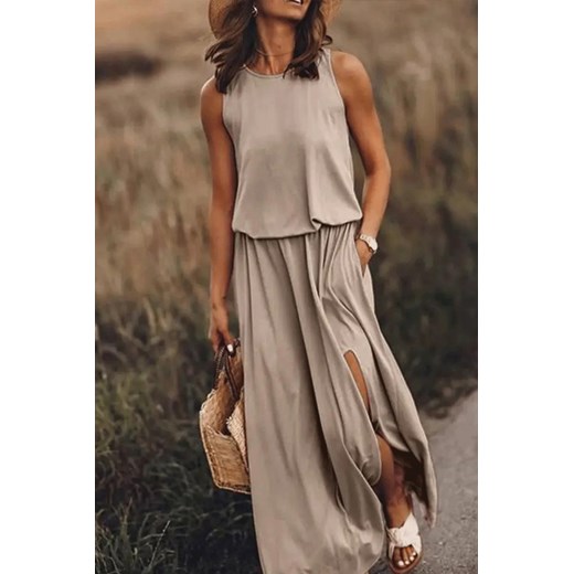 Sukienka APOLIFA BEIGE M Ivet Shop wyprzedaż