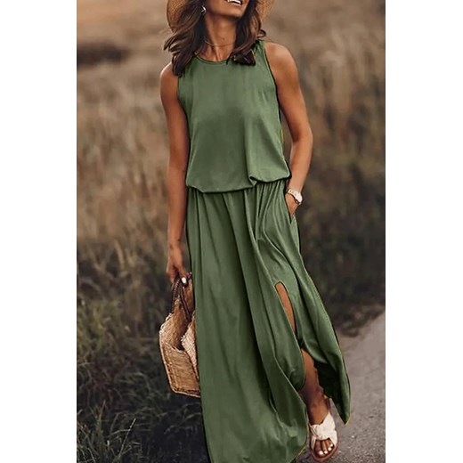 Sukienka APOLIFA KHAKI S okazja Ivet Shop