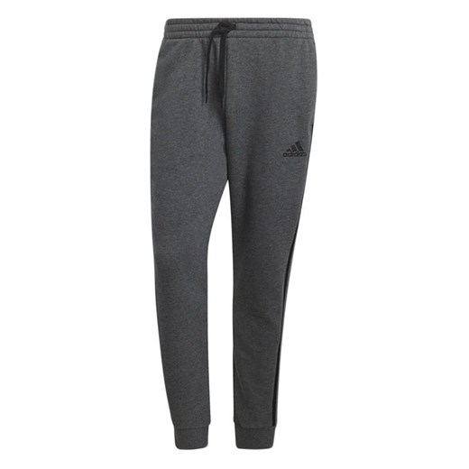 Spodnie adidas Essentials Fleece Tapered Cuff 3-Stripes GK8826 - szare M promocja streetstyle24.pl