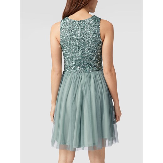 Sukienka koktajlowa o długości mini z cekinowym obszyciem Lace & Beads XS Peek&Cloppenburg 