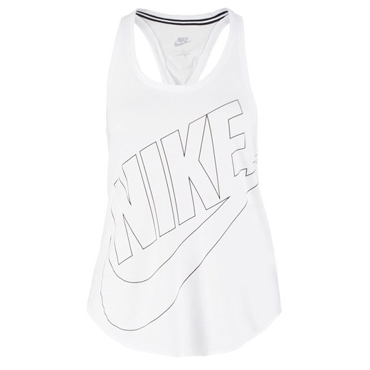 Nike Sportswear SIGNAL Top white/black zalando bialy abstrakcyjne wzory
