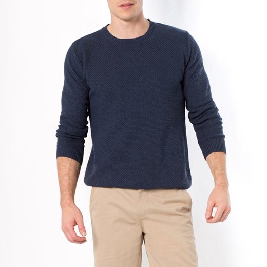 Sweter z okrągłym dekoltem, 100% bawełny la-redoute-pl szary bawełna