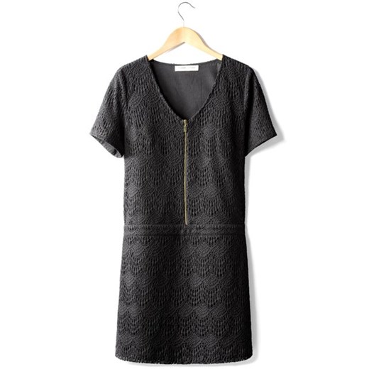 Sukienka koronkowa la-redoute-pl czarny bawełna
