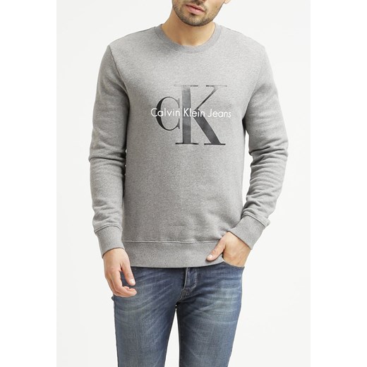 Calvin Klein Jeans Bluza light grey heather zalando szary mat