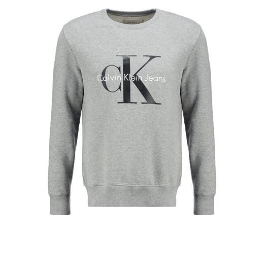 Calvin Klein Jeans Bluza light grey heather zalando szary abstrakcyjne wzory