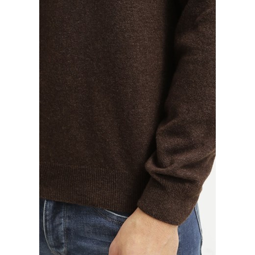 Gant Sweter mottled dark brown zalando czarny abstrakcyjne wzory