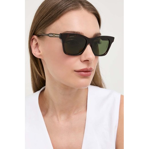 Gucci okulary przeciwsłoneczne damskie ze sklepu ANSWEAR.com w kategorii Okulary przeciwsłoneczne damskie - zdjęcie 158456895