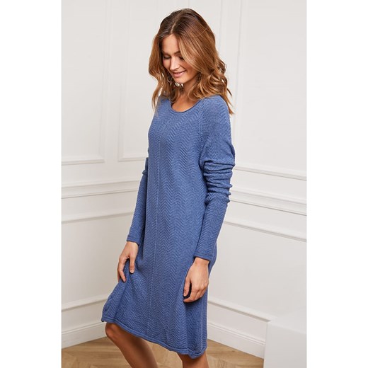 Joséfine Sukienka dzianinowa &quot;Groland&quot; w kolorze niebieskim Joséfine L Limango Polska