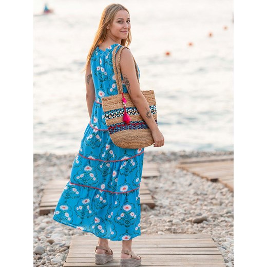 Isla Bonita by SIGRIS Sukienka w kolorze niebieskim ze wzorem Isla Bonita By Sigris S Limango Polska