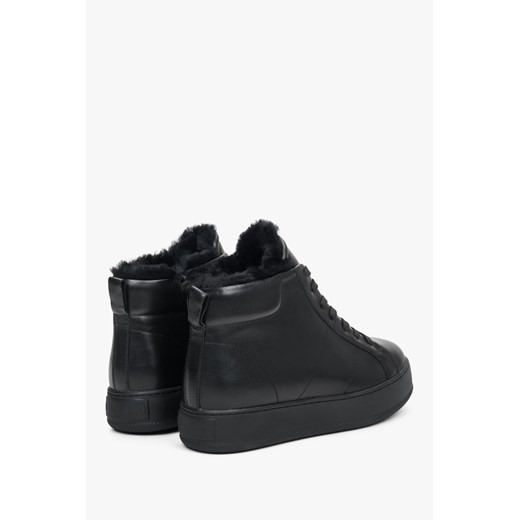 Estro: Czarne wysokie sneakersy damskie na zimę z ociepleniem Estro 39 okazyjna cena Estro