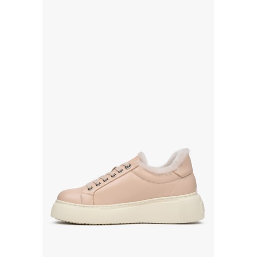 Estro: Beżowe zimowe trampki damskie Estro 37 promocja Estro