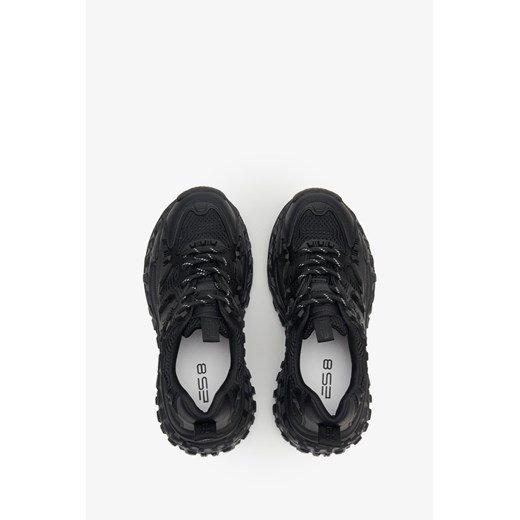ES 8: Czarne sportowe sneakersy damskie na platformie Es 8 36 wyprzedaż Estro