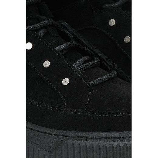 Estro: Sneakersy damskie wysokie na zimę z czarnego zamszu naturalnego Estro 38 promocja Estro