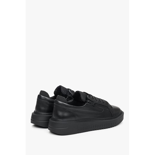 Estro: Sneakersy damskie skórzane z suwakiem w kolorze czarnym Estro 38 wyprzedaż Estro