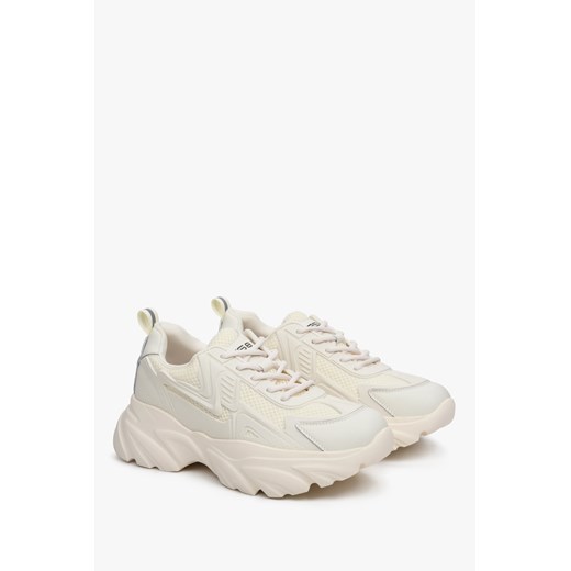 ES 8: Beżowe sneakersy damskie na grubej podeszwie Es 8 36 Estro okazja