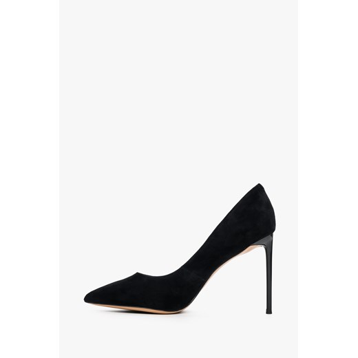 Estro: Szpilki damskie czarne z weluru naturalnego Estro 39 Estro wyprzedaż