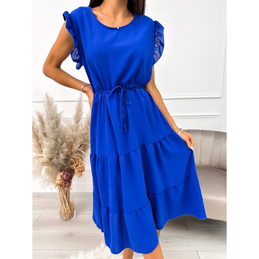 Kobaltowa Sukienka Oversize ze sklepu ModnaKiecka.pl w kategorii Sukienki - zdjęcie 158492795