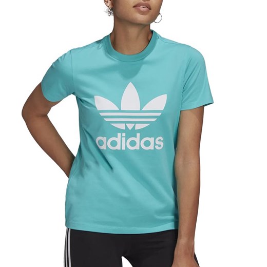 Koszulka adidas Adicolor Classics Trefoil Tee HE6869 - niebieska ze sklepu streetstyle24.pl w kategorii Bluzki damskie - zdjęcie 158494888