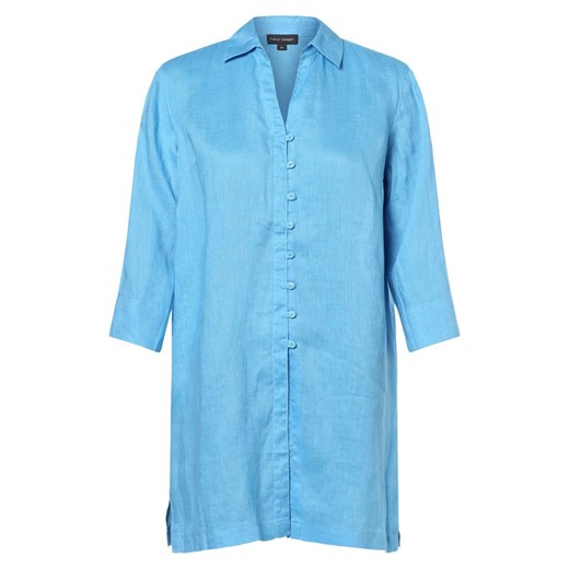 Franco Callegari Damska bluzka lniana Kobiety len jasnoniebieski jednolity ze sklepu vangraaf w kategorii Koszule damskie - zdjęcie 158507909