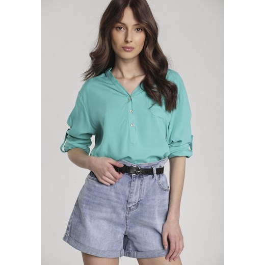 Miętowa Koszula Rainy ze sklepu Renee odzież w kategorii Koszule damskie - zdjęcie 158529568
