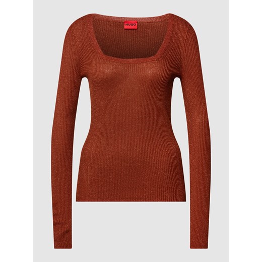 Sweter damski Hugo Boss z okrągłym dekoltem
