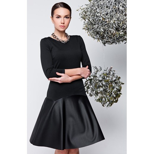 Sukienka Eklips showroom-pl czarny materiałowe