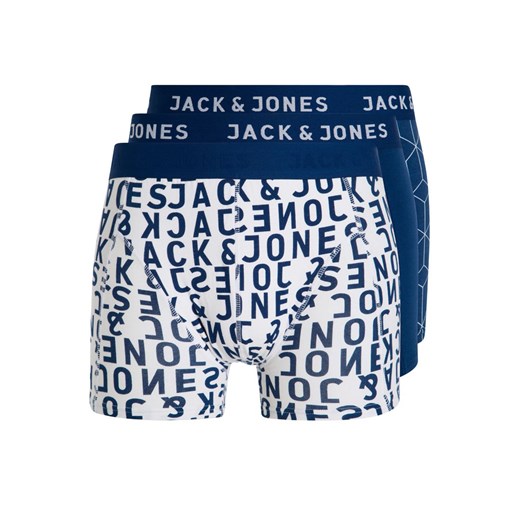 Jack & Jones FICTION 3 PACK  Panty estate blue zalando granatowy abstrakcyjne wzory