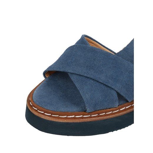 Espadryle damskie Castañer granatowe tkaninowe na koturnie