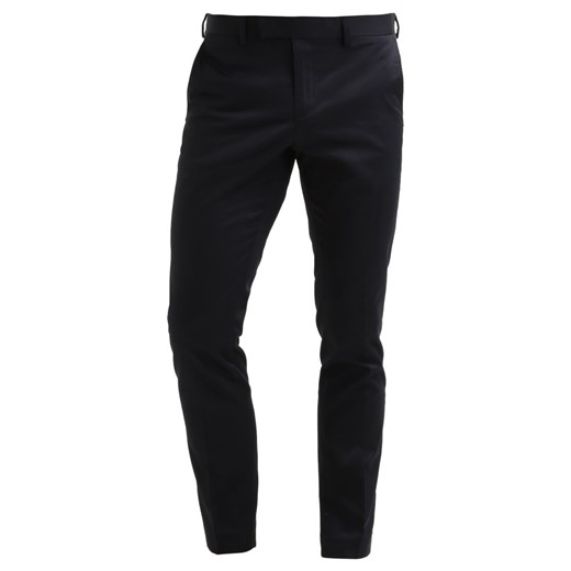 Burton Menswear London SATEEN Spodnie materiałowe navy zalando czarny abstrakcyjne wzory