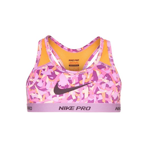 Nike Performance HYPERCOOL Biustonosz sportowy violet shock/total orange/aubergine zalando rozowy abstrakcyjne wzory