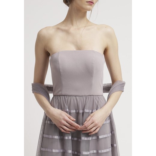 Unique Suknia balowa fossil grey zalando bezowy bez wzorów/nadruków
