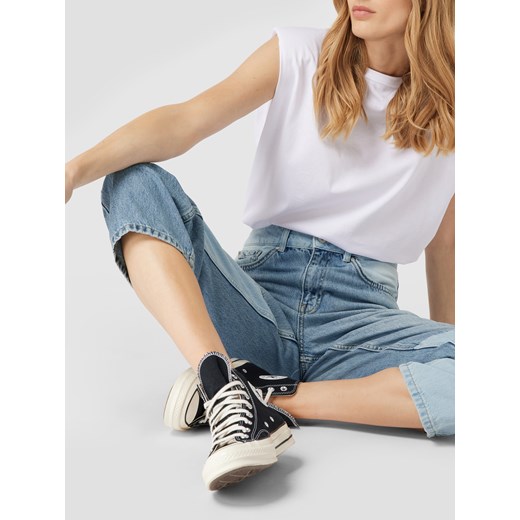 Jeansy z wysokim stanem w stylu patchworkowym 40 promocja Peek&Cloppenburg 
