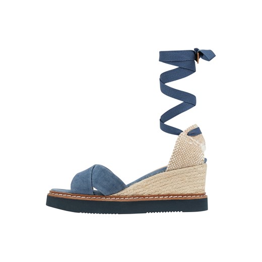 Espadryle damskie Castañer na koturnie casual tkaninowe na lato