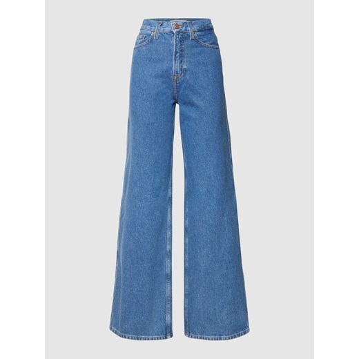 Jeansy z wysokim stanem,szeroką nogawką i detalem z logo model ‘CLAIRE’ Tommy Jeans 28/30 Peek&Cloppenburg  okazja