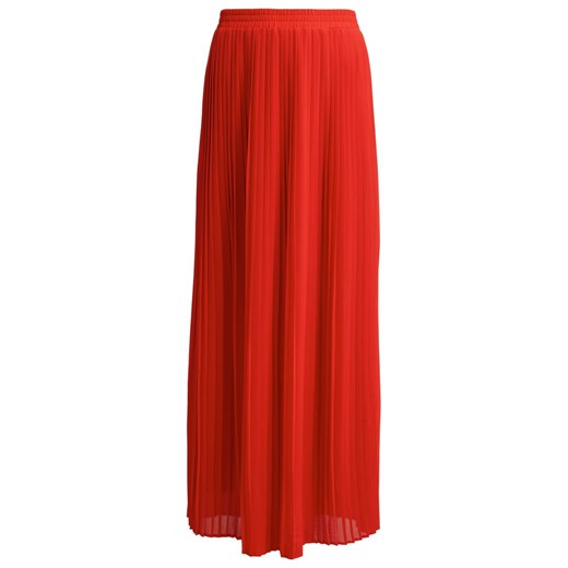 mint&berry Długa spódnica fire red zalando pomaranczowy abstrakcyjne wzory