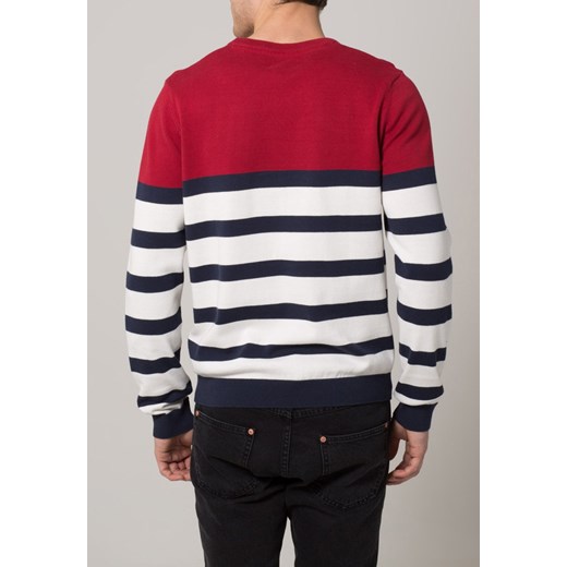 YOUR TURN Sweter red/offwhite/navy zalando czerwony długie
