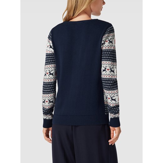Sweter z dzianiny we wzory na całej powierzchni Montego XXL Peek&Cloppenburg okazja