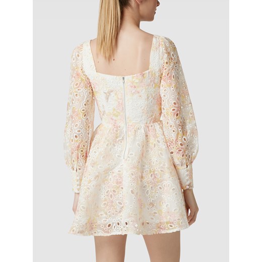 Sukienka mini z kwiatowym,ażurowym wzorem model ‘LILA FLOUNCE’ 42 Peek&Cloppenburg