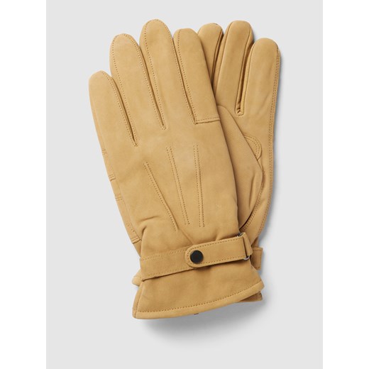 Rękawiczki skórzane z regulowaną patką Barbour L okazja Peek&Cloppenburg