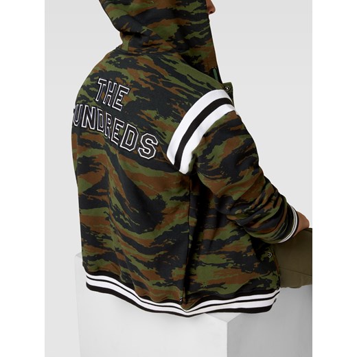 Bluza rozpinana z wyhaftowanym logo model ‘MAMMOTH SNAPHOOD’ The Hundreds XXL Peek&Cloppenburg