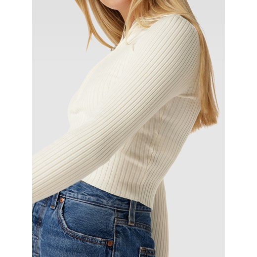 Bluza krótka z kołnierzem i efektem prążkowania model ‘Fritzi Jumper’ Edited 38 Peek&Cloppenburg okazja