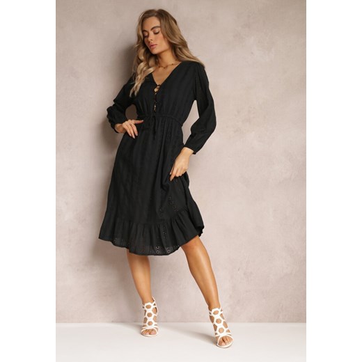 Czarna Sukienka Eriphiphoia ze sklepu Renee odzież w kategorii Sukienki - zdjęcie 158827487