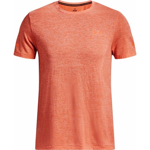 T-shirt męski Under Armour pomarańczowa z krótkimi rękawami 