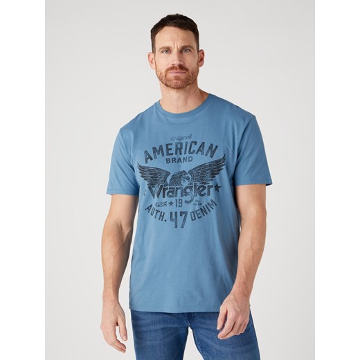 T-shirt Męski Wrangler Americana Tee Captains Blue W752D384Z Wrangler S Elwix