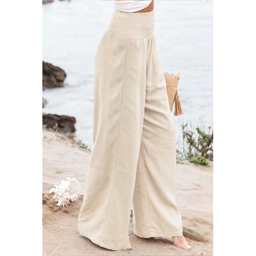 Spodnie NERDIA BEIGE ze sklepu Ivet Shop w kategorii Spodnie damskie - zdjęcie 158838187