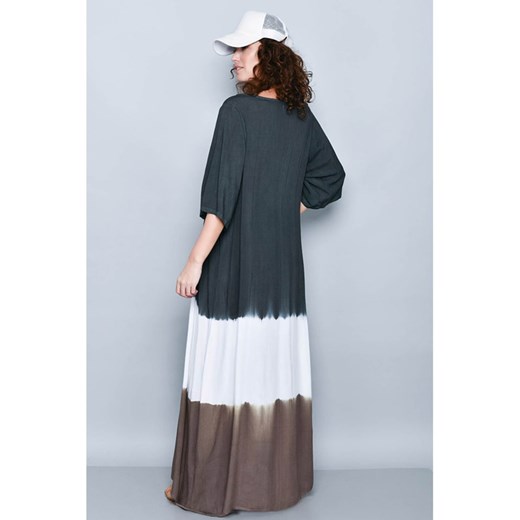 Tarifa Sukienka w kolorze czarno-biało-brązowym Tarifa XL Limango Polska