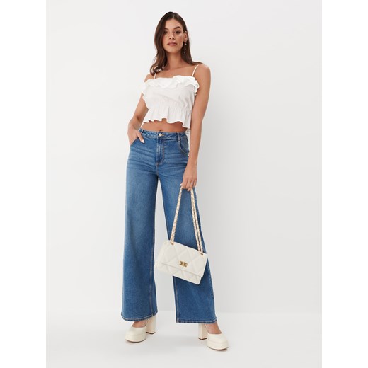 Mohito - Jeansy wide leg - Niebieski Mohito 36 Mohito