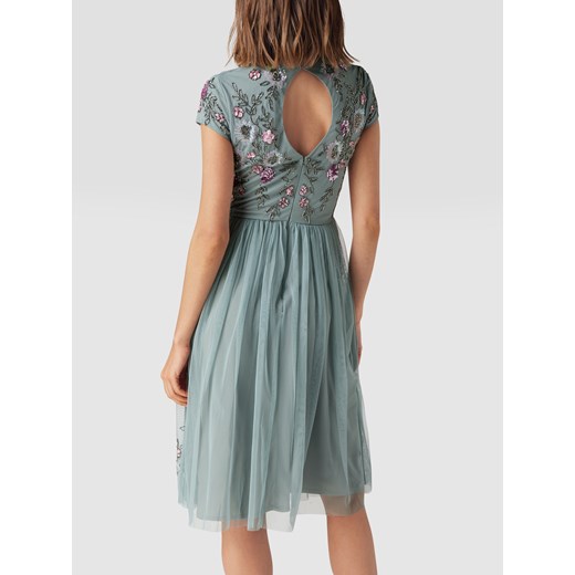 Sukienka koktajlowa o długości do kolan z cekinowym obszyciem Lace & Beads M Peek&Cloppenburg 